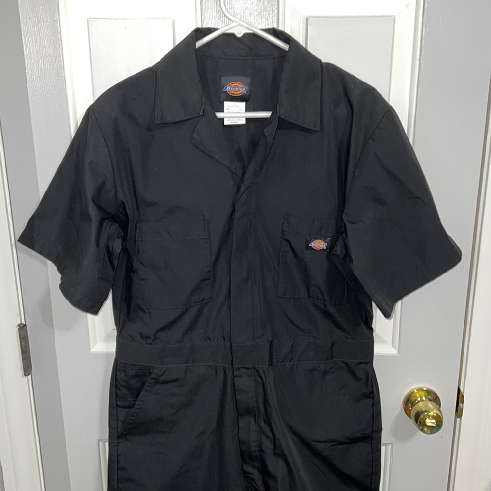 Men’s Black Dickies Short Sleeve Coveralls (Medium Short)